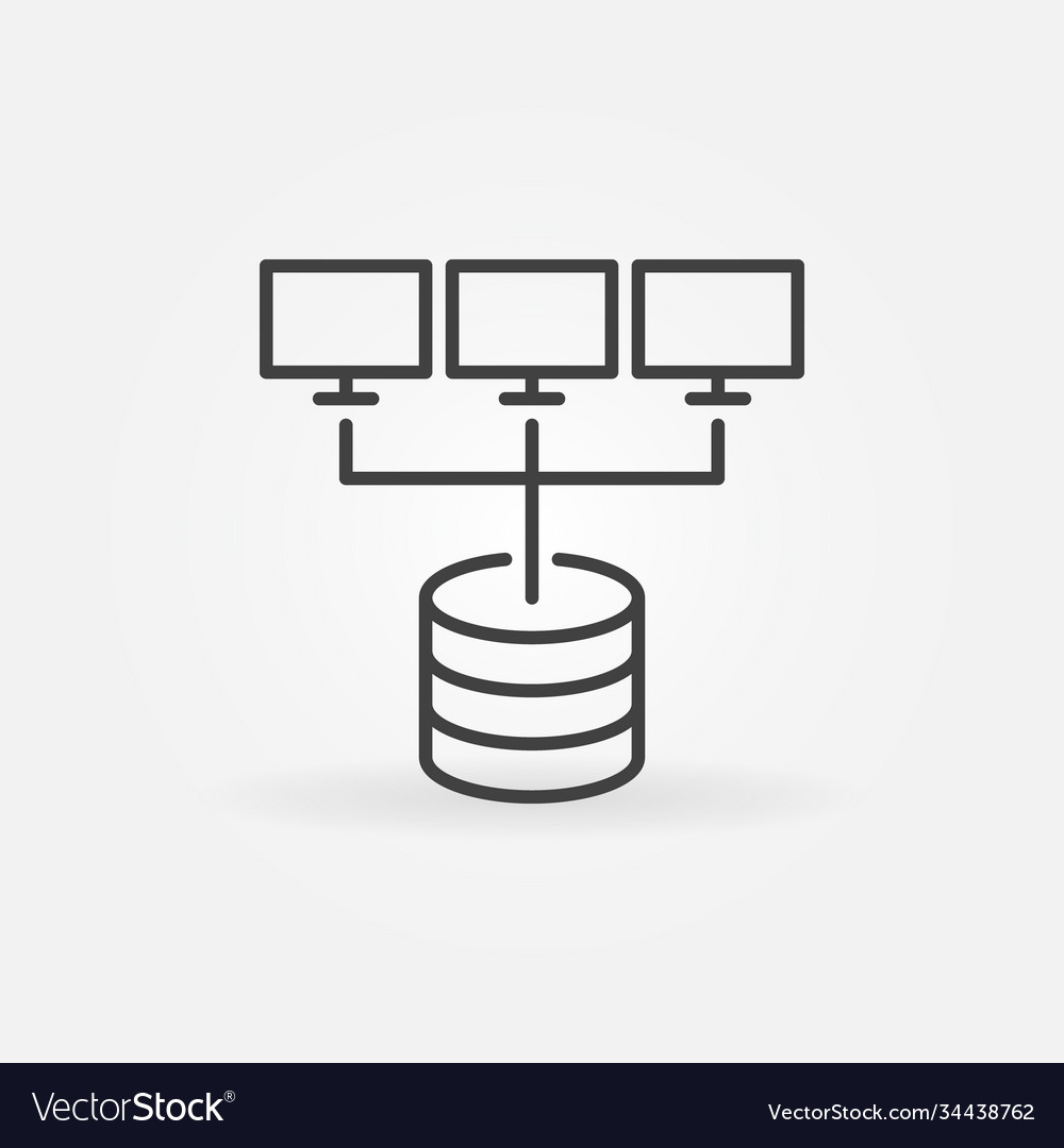 Data mining technology concept line icon Vector Image Data mining technology concept line icon
