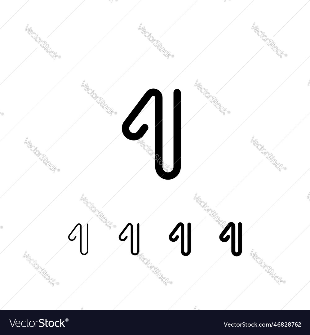Digital tech font rounded wire alphabet number 1
