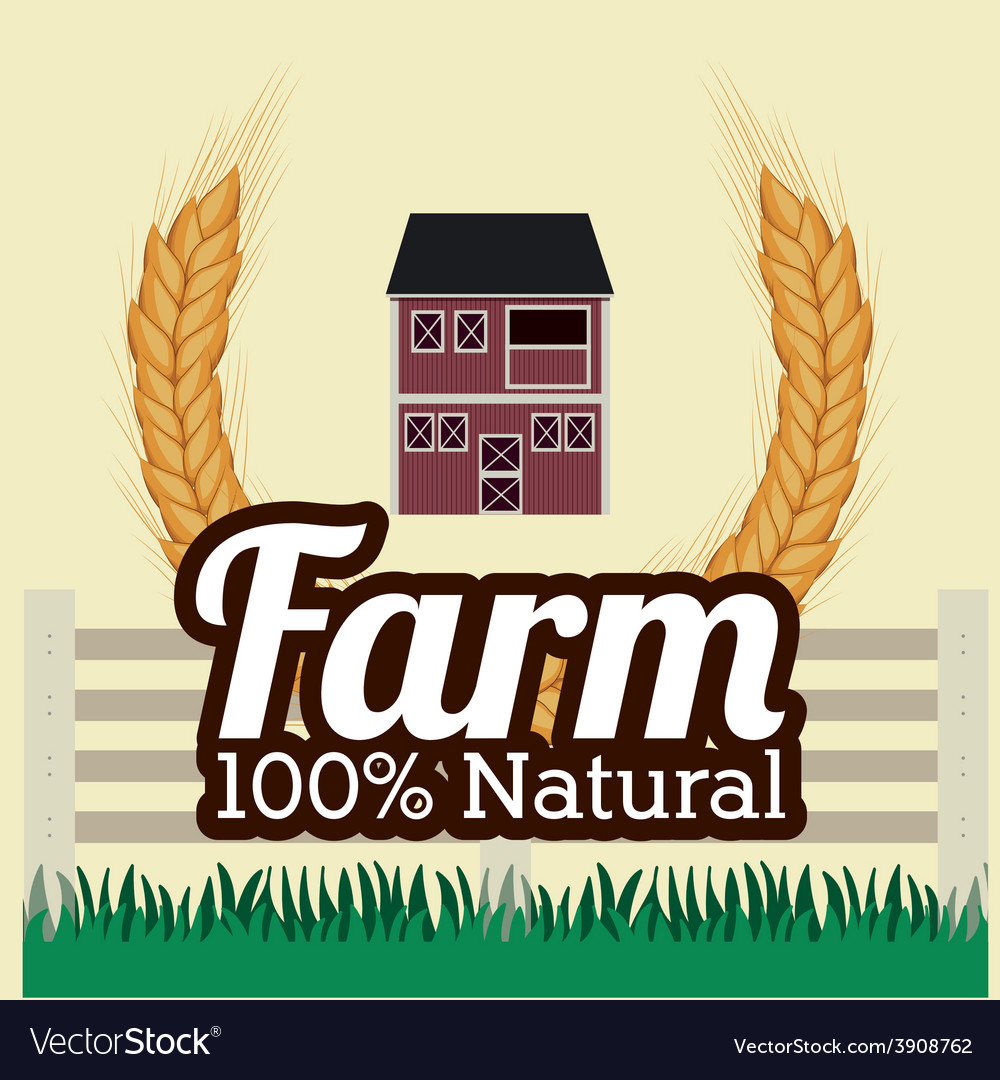 Farm design over beige background