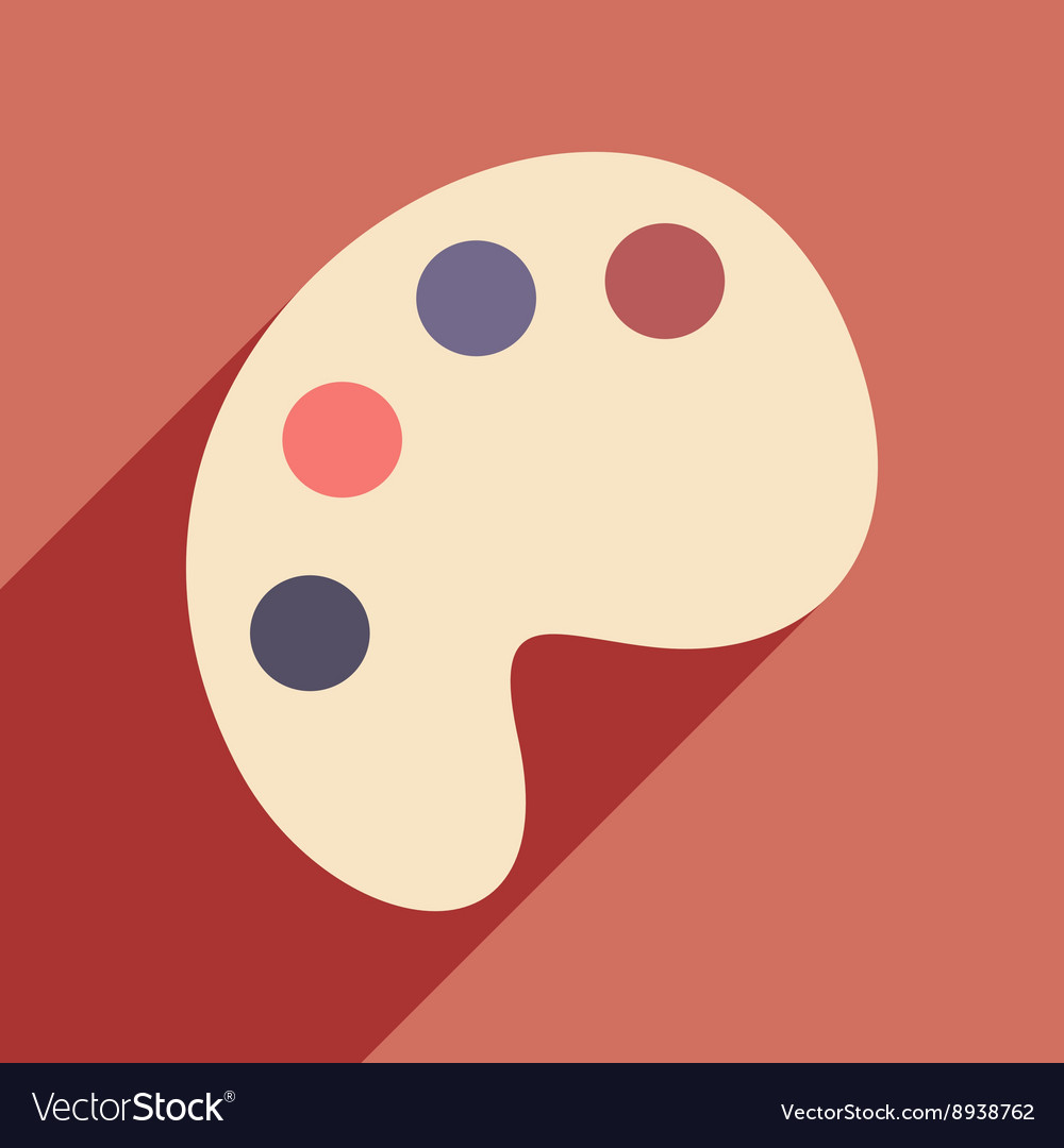 Flat with shadow icon and mobile application