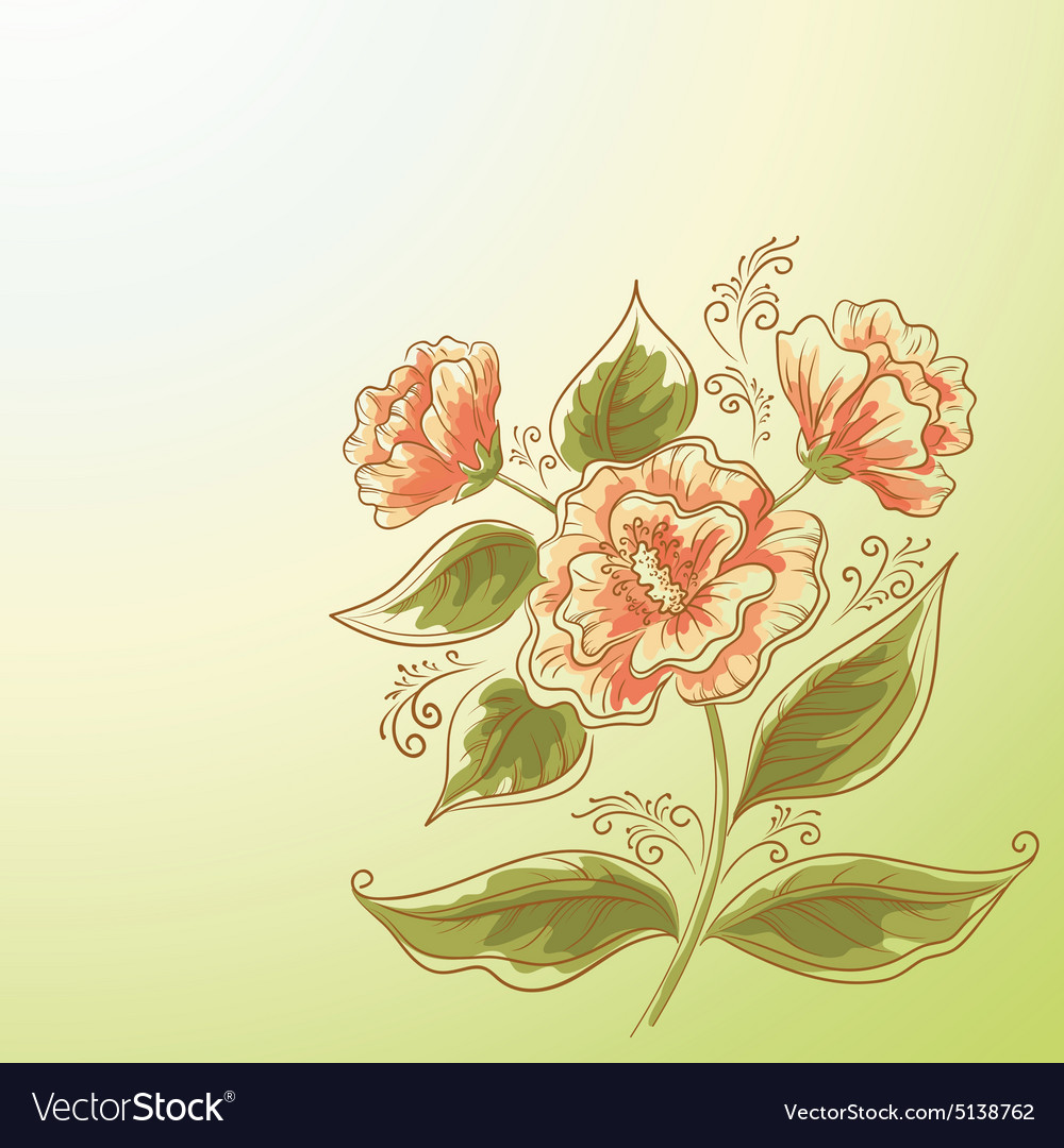 Ferienhintergrund Blume und Blätter