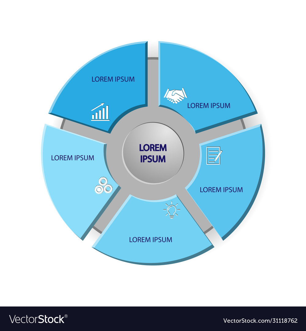 Infographic template for use in a workflow vector image Infographic template for use in a workflow