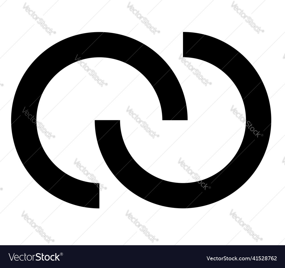 Interlace interconnected intersecting circles Vector Image Interlace interconnected intersecting circles
