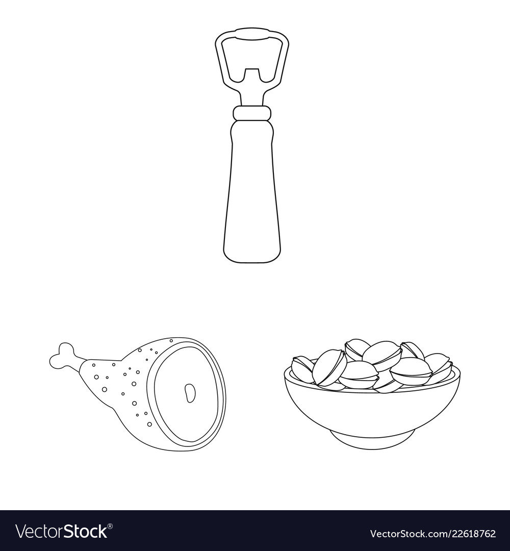 Isolated object of pub and bar symbol set vector image Isolated object of pub and bar symbol set
