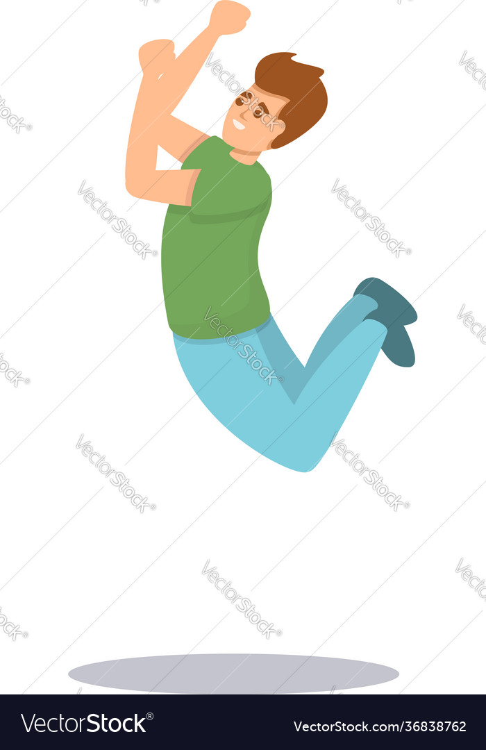 Jumping boy icon cartoon style Royalty Free Vector Image Jumping boy icon cartoon style Royalty Free Vector Image