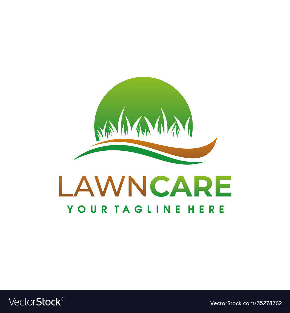 Lawn care logo services logo design