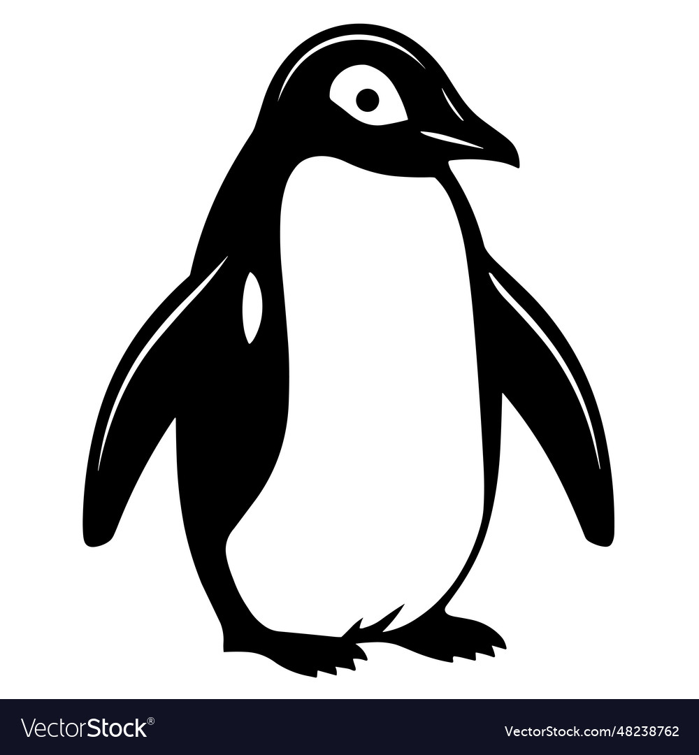 Penguin silhouette Royalty Free Vector Image - VectorStock