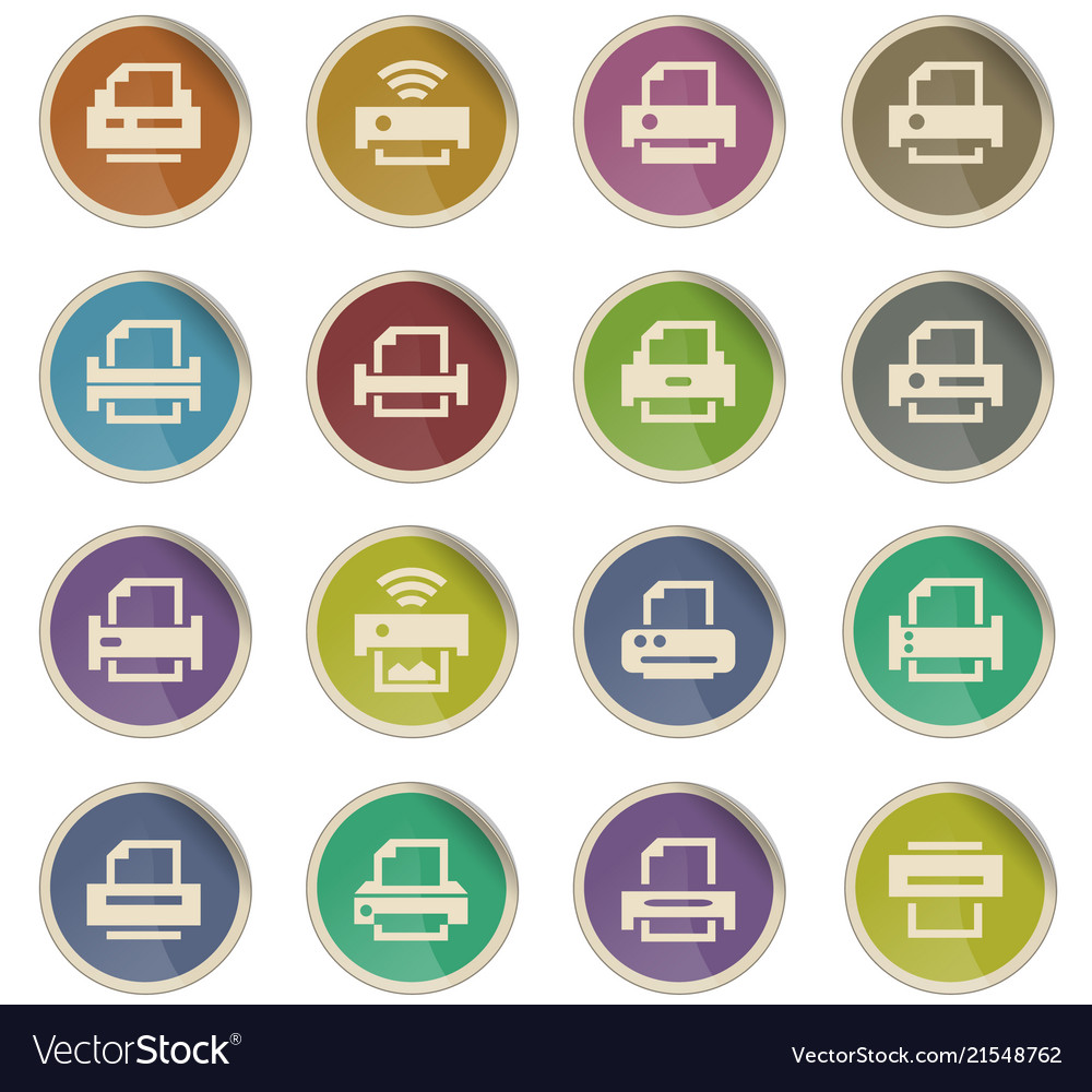 Print icon set
