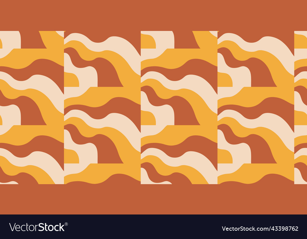 Retro 70s abstract seamless pattern