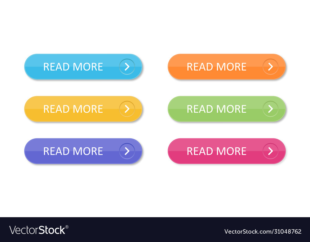 Set colorful buttons with icons isolated vector image Set colorful buttons with icons isolated