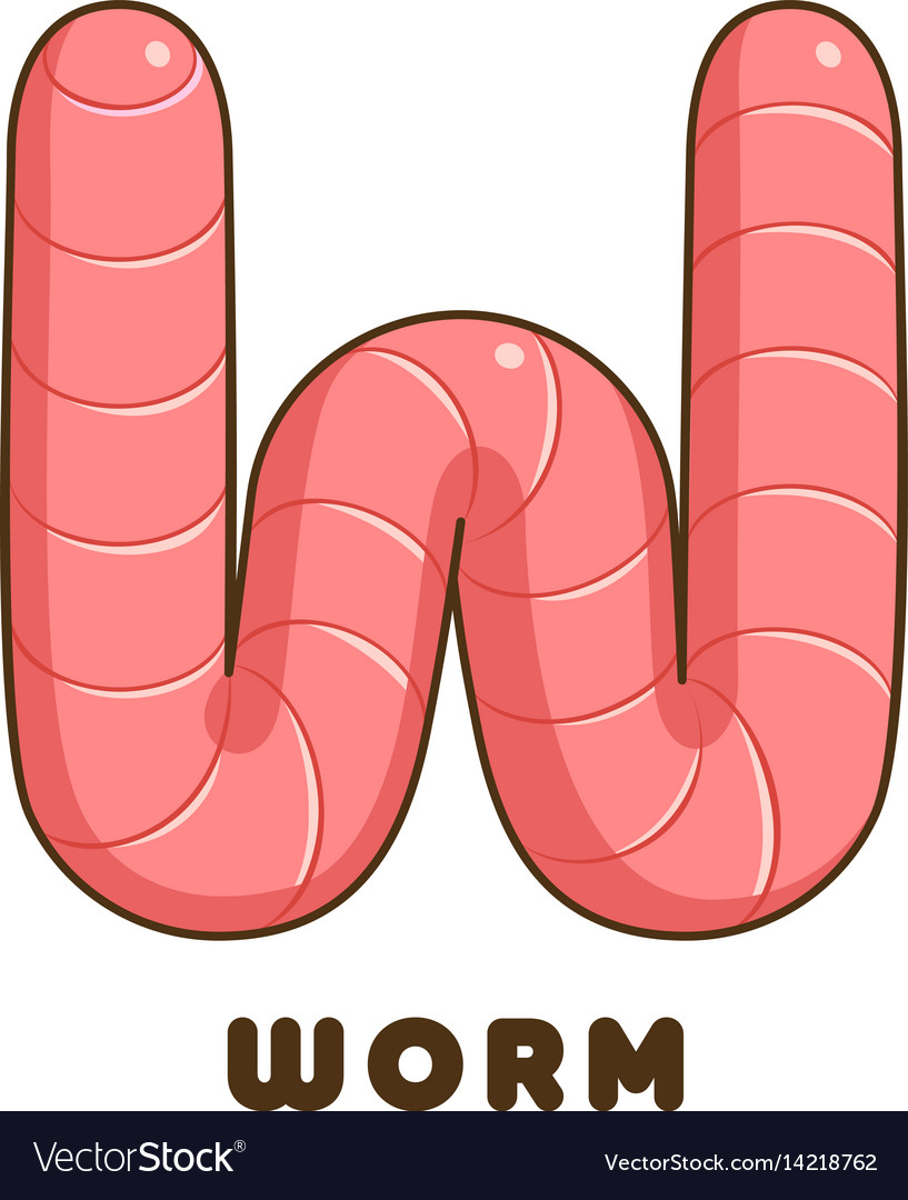 W in the form of a worm