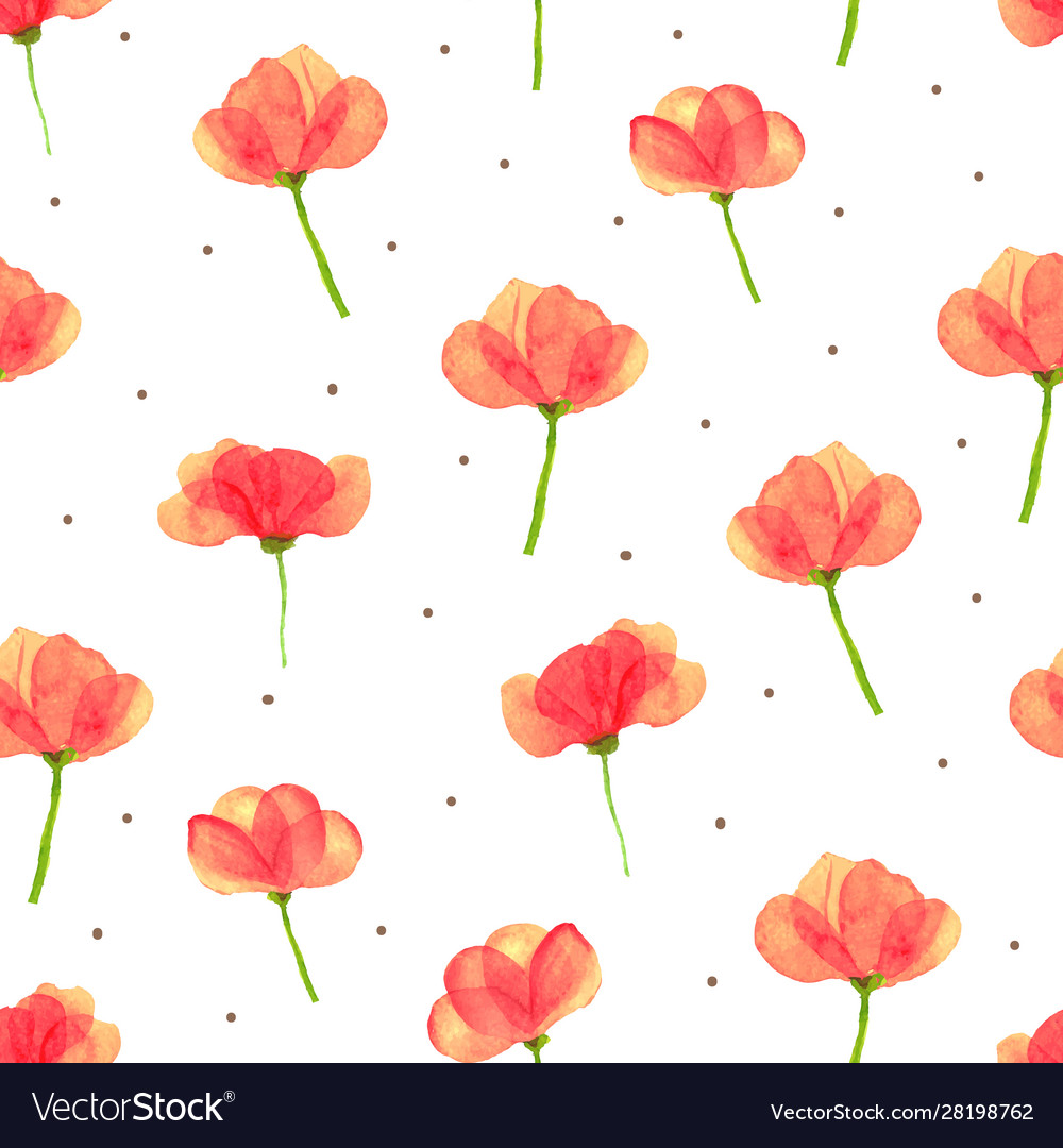Watercolor Floral Seamless Pattern
