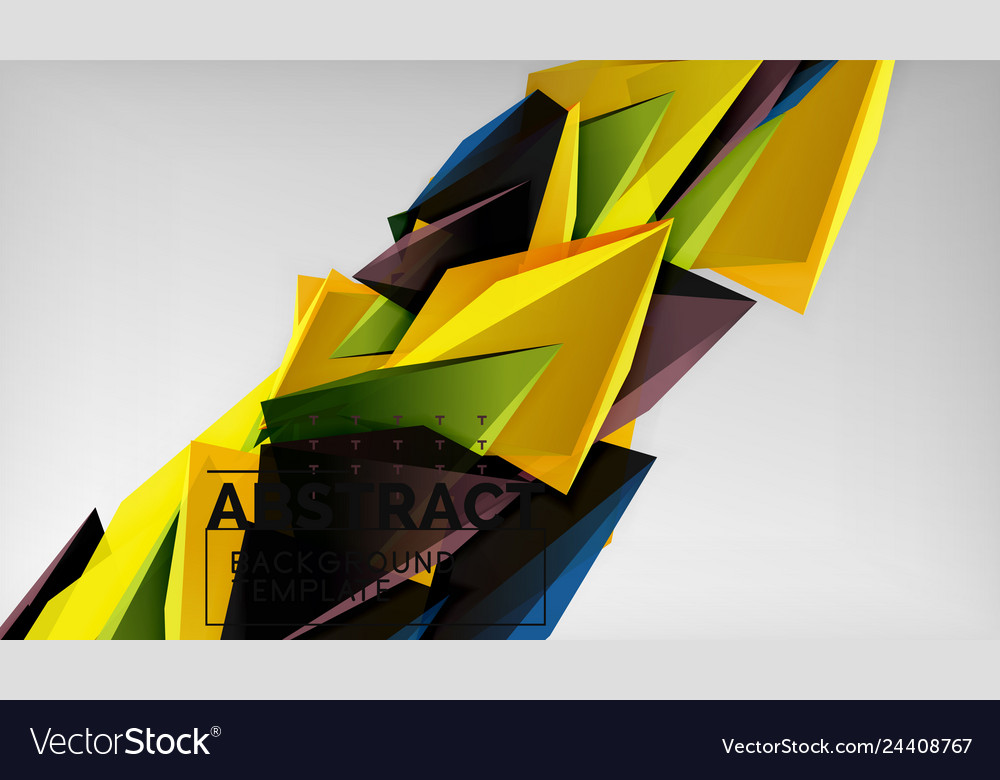 Abstract color triangles geometric background vector image Abstract color triangles geometric background