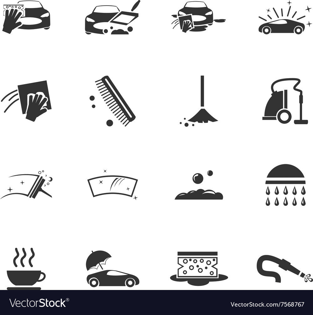 Car Wash & Cleaning Icons