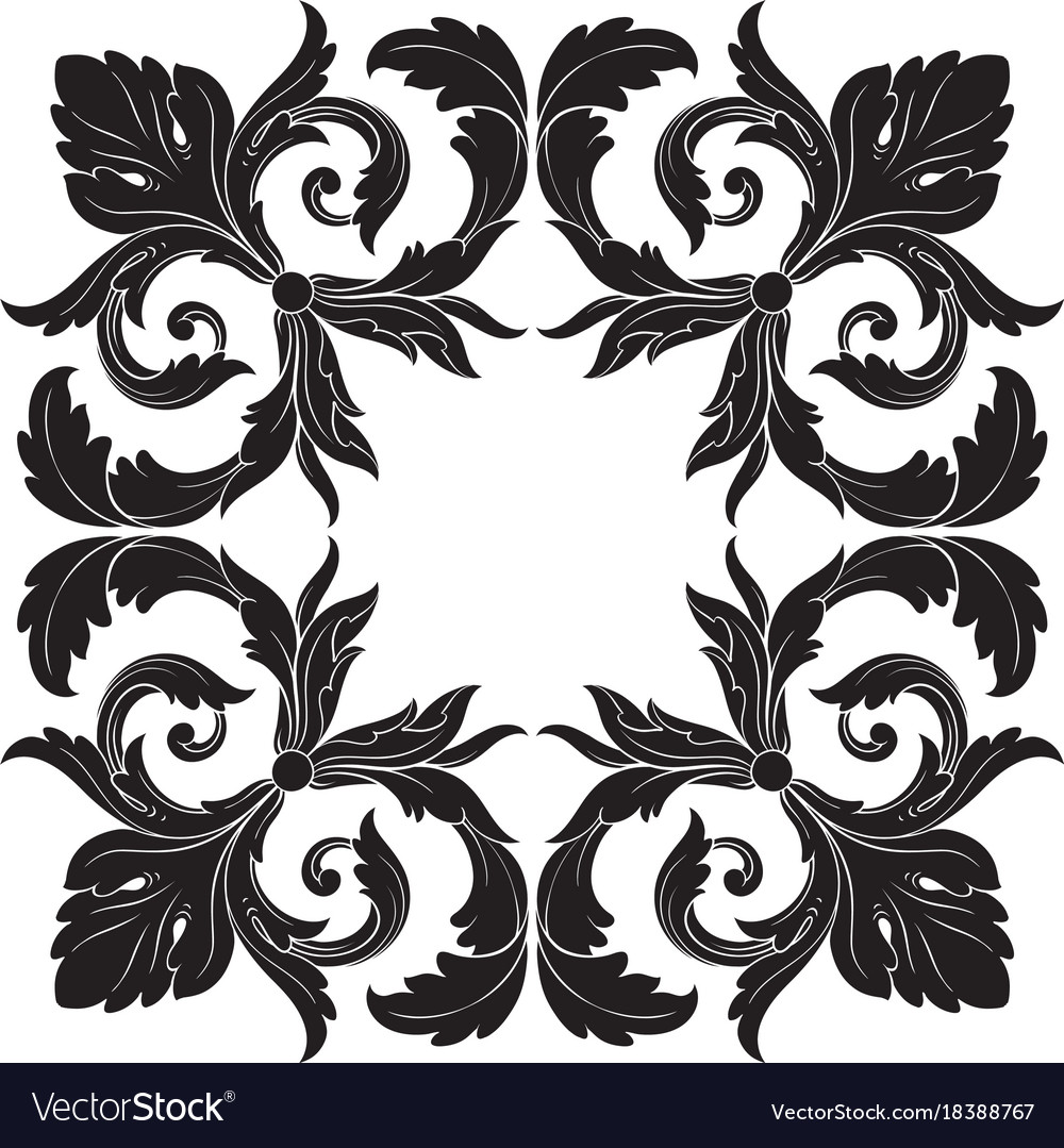 Classical baroque ornament Royalty Free Vector Image