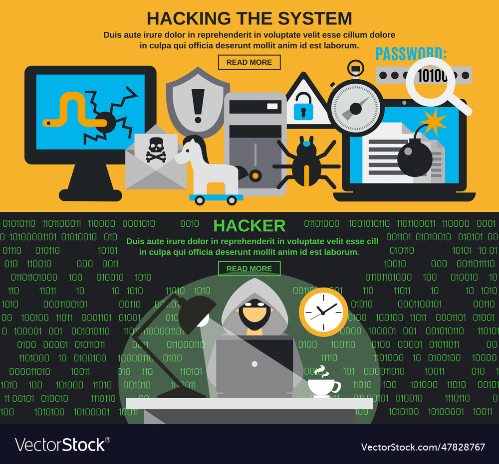Hacker banner set