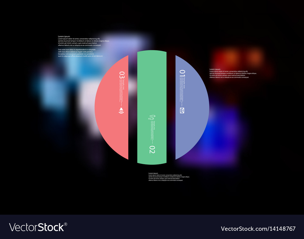 Infographic template with circle vertically
