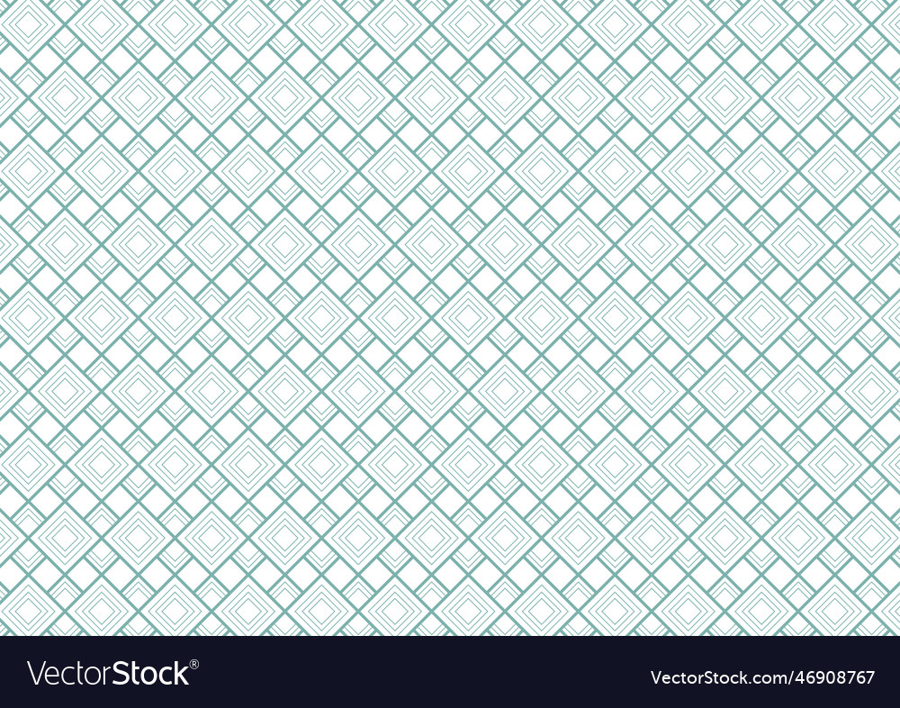 Modern style green square line minimal pattern vector image Modern style green square line minimal pattern