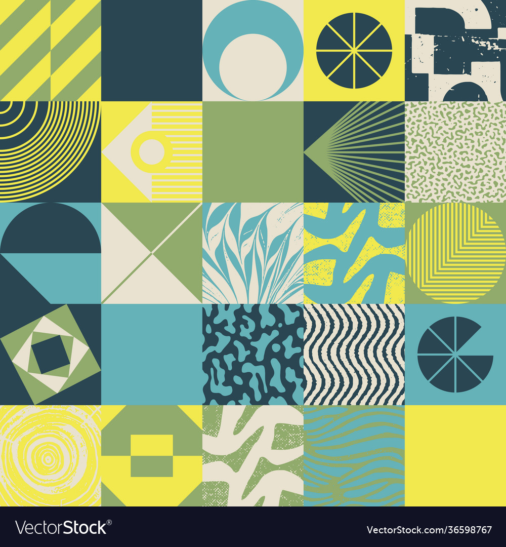 Pattern with abstract geometric shapes vector image Pattern with abstract geometric shapes