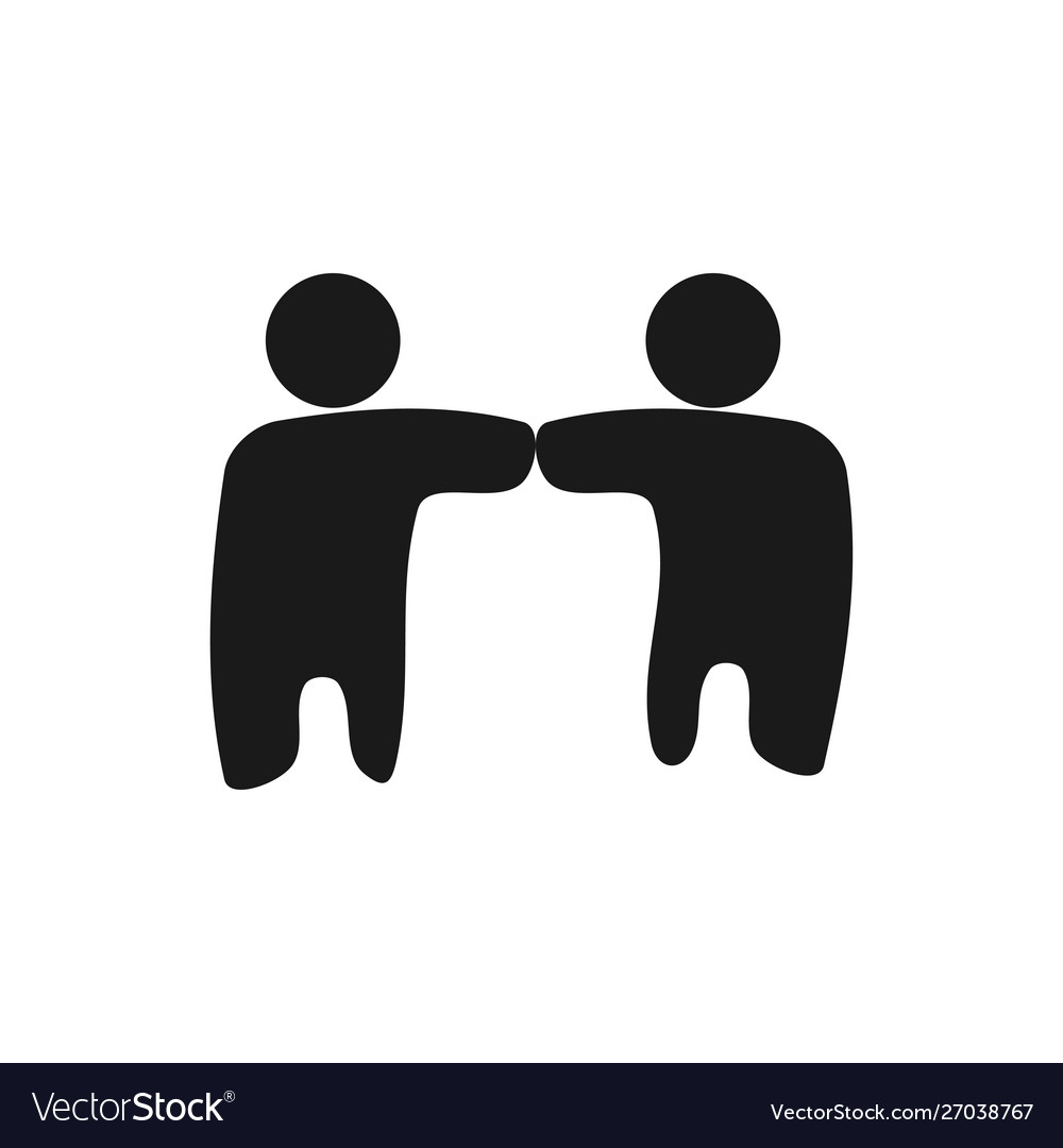 People commitment teamwork together black logo Vector Image