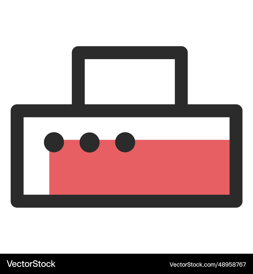 Printer colored stroke icon Royalty Free Vector Image