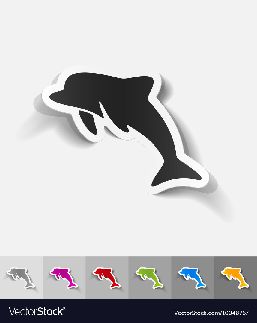 Realistic design element dolphin