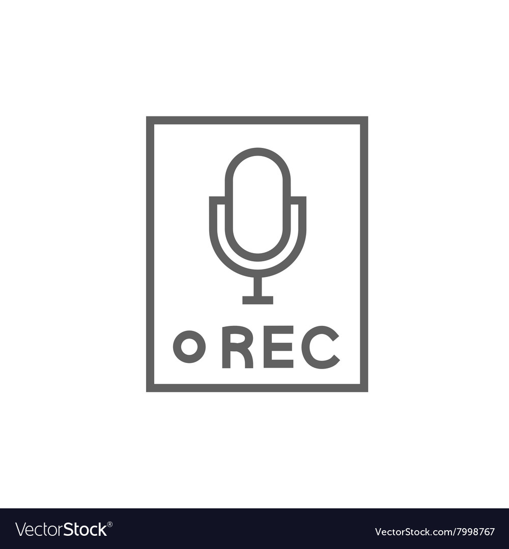 Record button line icon