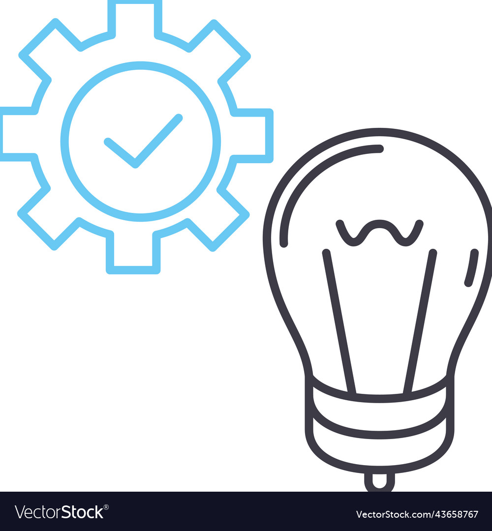 Resolve problem line icon outline symbol
