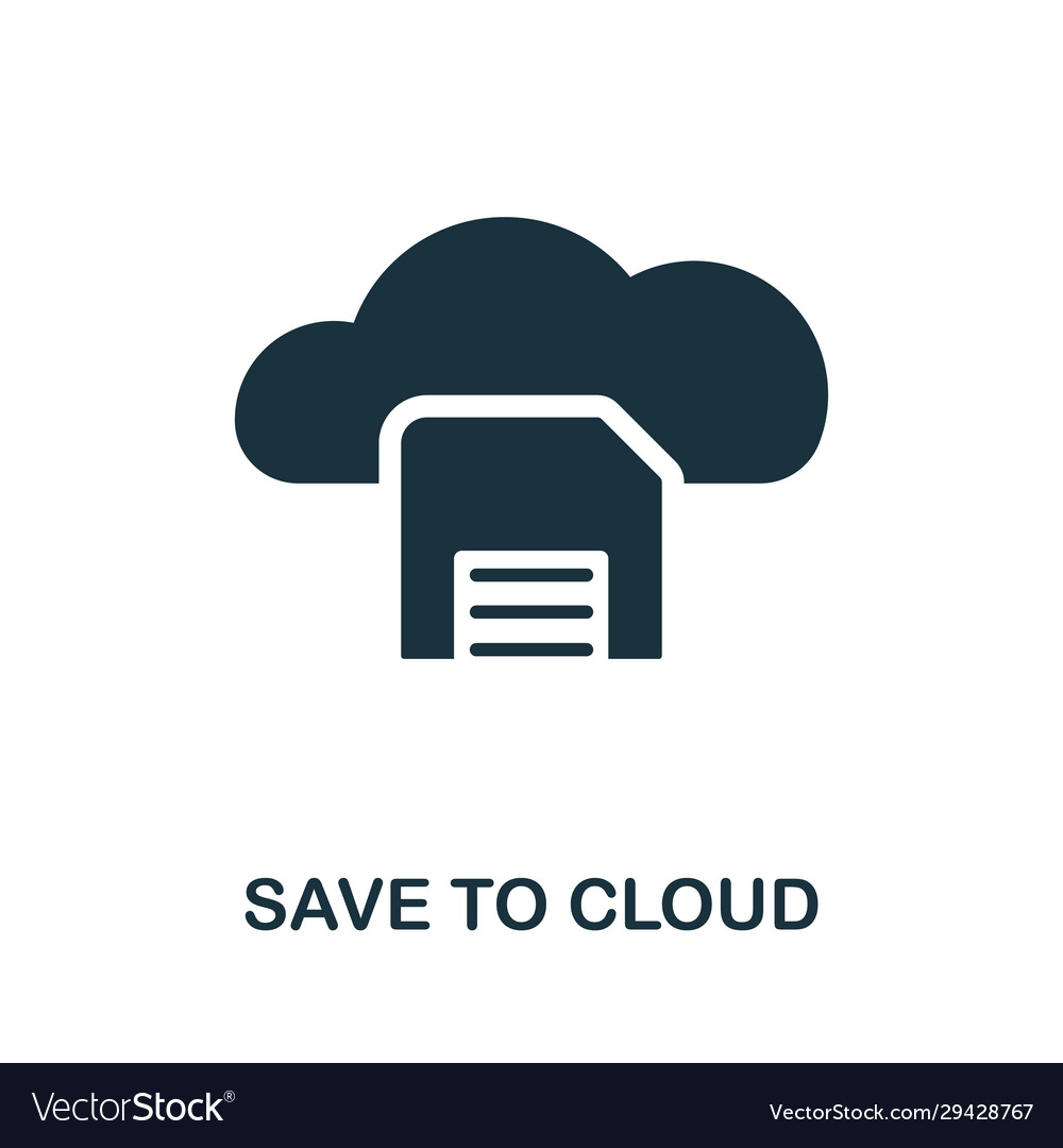 Save to cloud icon simple element from data