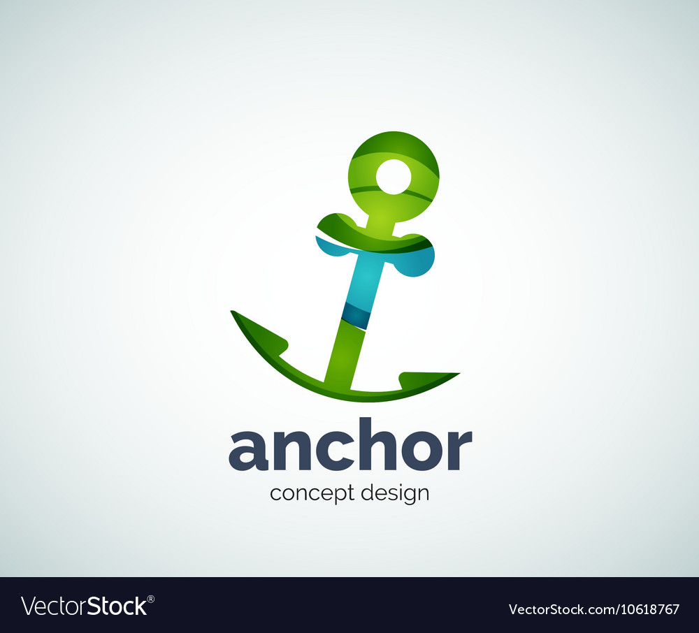 Ship anchor logo template