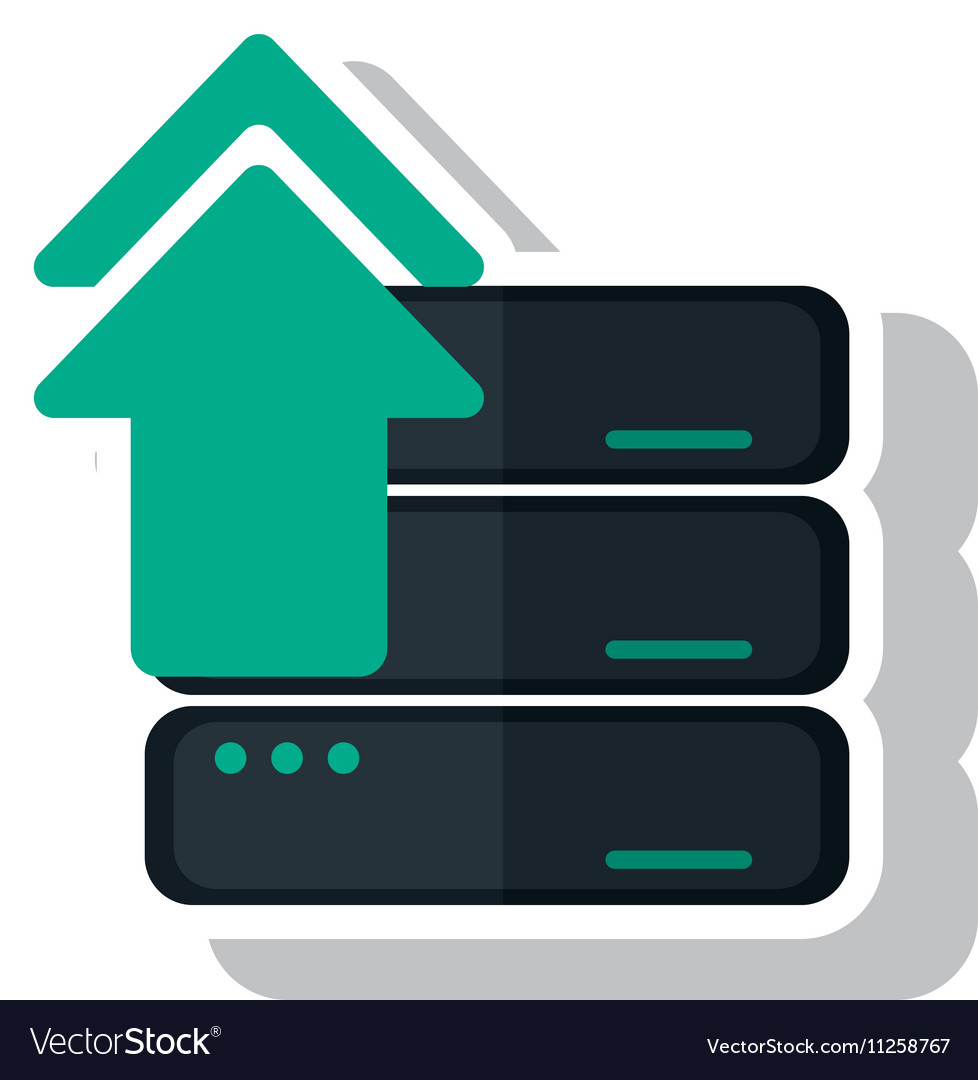 Upload arrow of digital concept