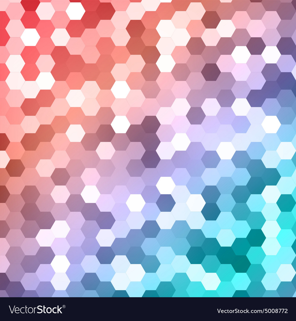 Abstract color 3d hexagonal