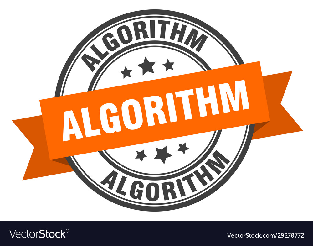 Algorithm label algorithmround band sign