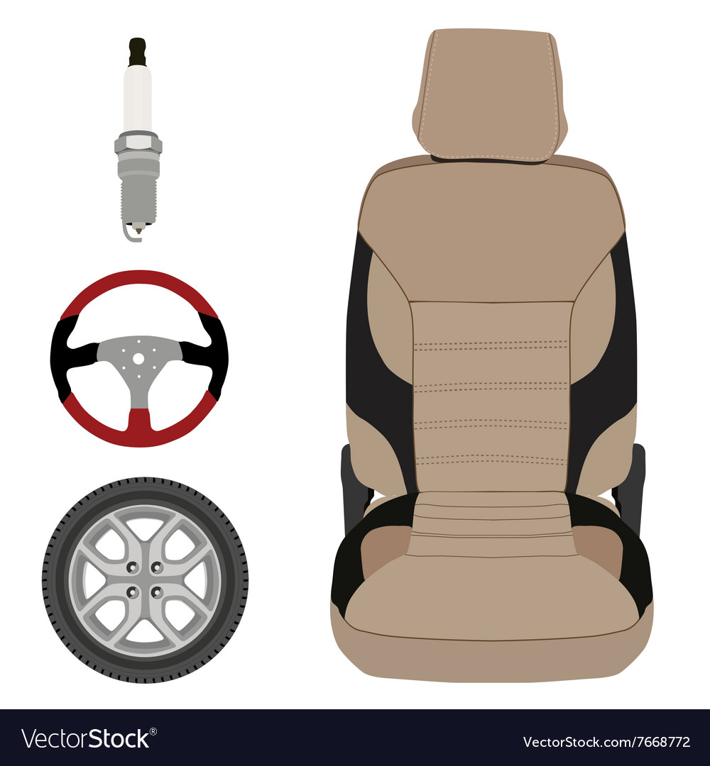 Auto parts icons Royalty Free Vector Image - VectorStock