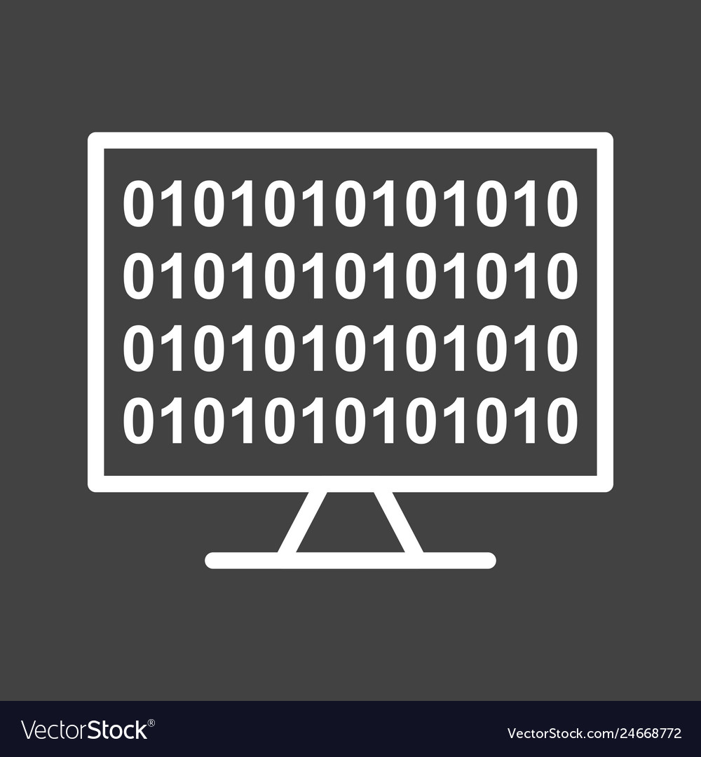 Binary code online icon