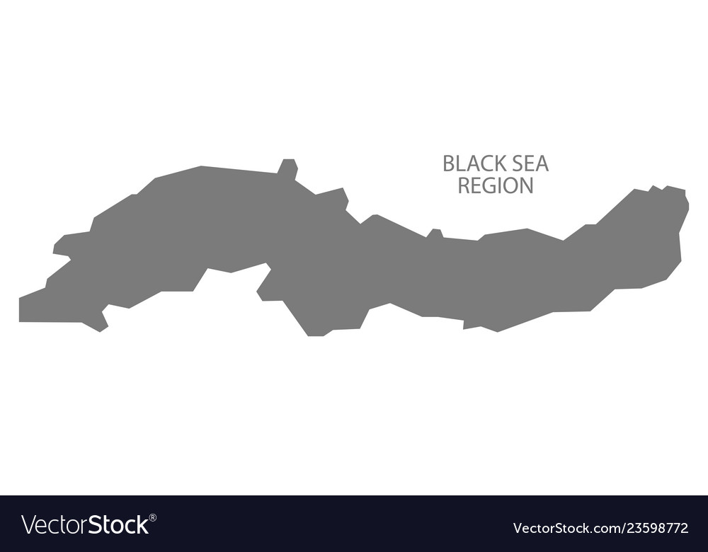 Black sea region turkey map grey