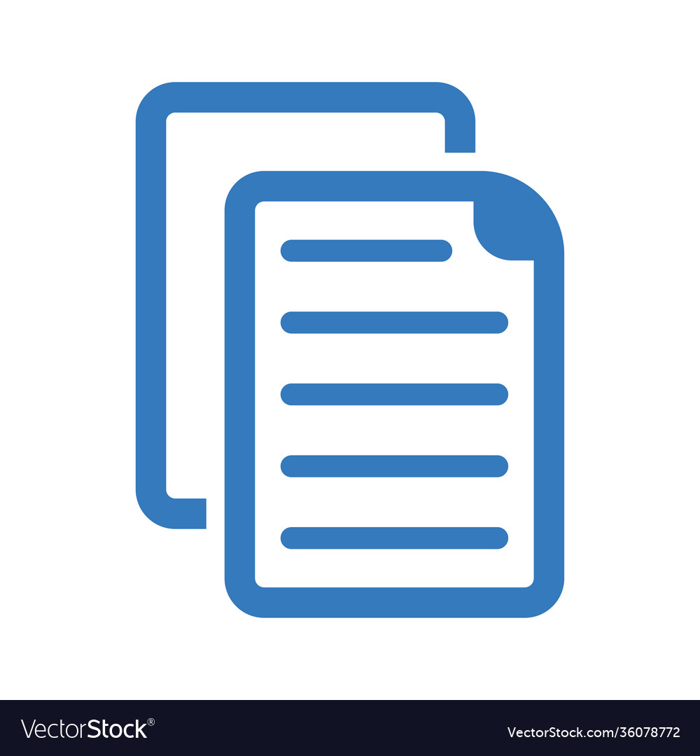 Document file copy-paste icon blue color