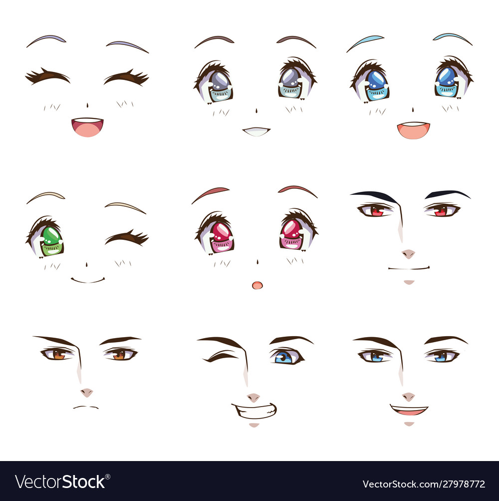 Anime People Set 26321899 Vector Art at Vecteezy