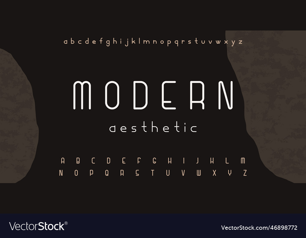 Minimal font modern abstract alphabet letters Vector Image