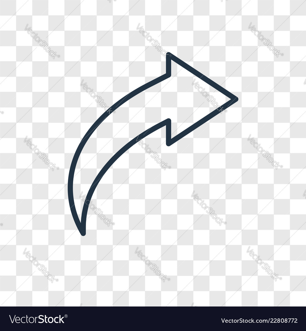 Next concept linear icon isolated on transparent vector image Next concept linear icon isolated on transparent