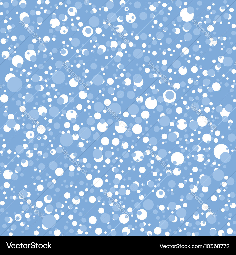 Seamless pattern with snow on blue background Vector Image