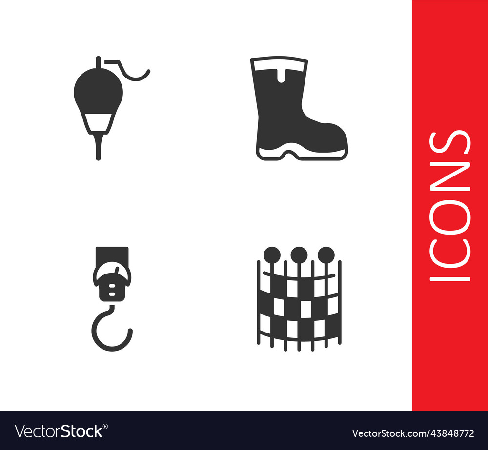 Set Angelnetz Muster schwimmen Frühlingswaage Vector Image Set Angelnetz Muster schwimmen Frühlingswaage