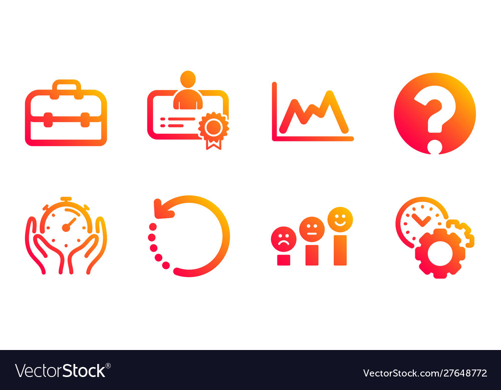 Timer-Recovery-Daten und Fragezeichen-Symbole Set vector image Timer-Recovery-Daten und Fragezeichen-Symbole Set