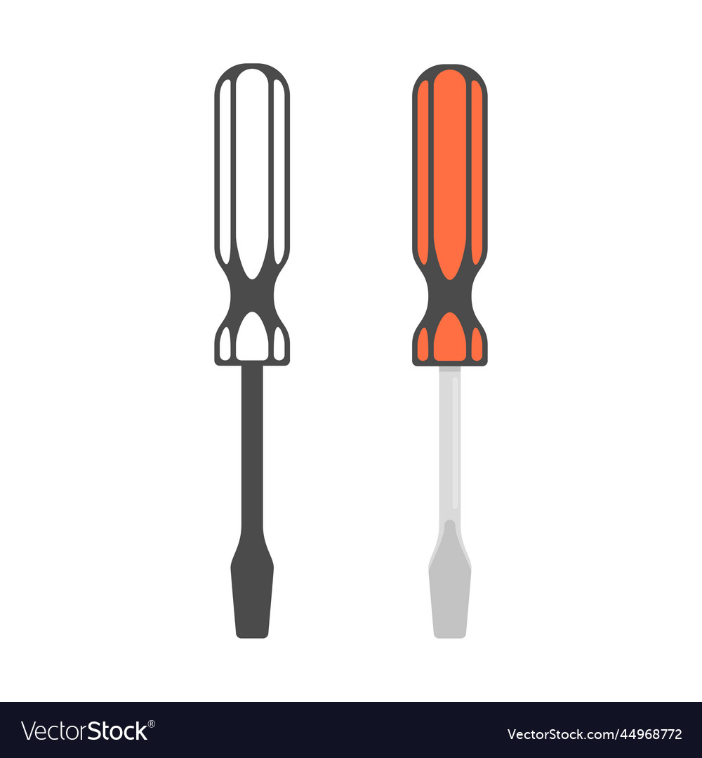 Two Screwdriver Royalty Free Vector Image Vectorstock