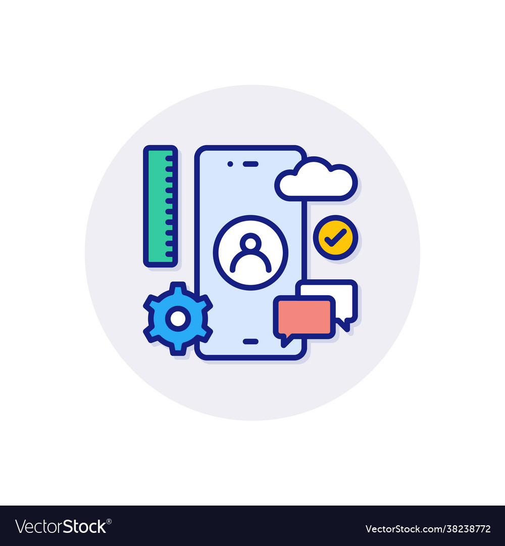 Uiux development icon in logotype