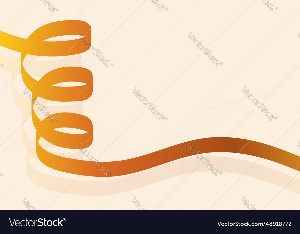 Wavy golden silk ribbon flow