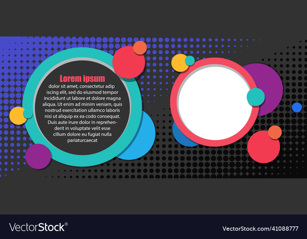 Abstract round background template vector image Abstract round background template