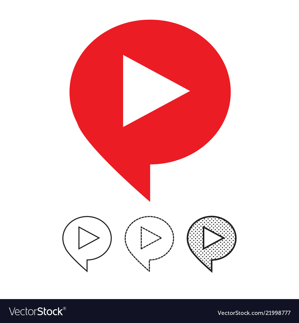 Button video player icon