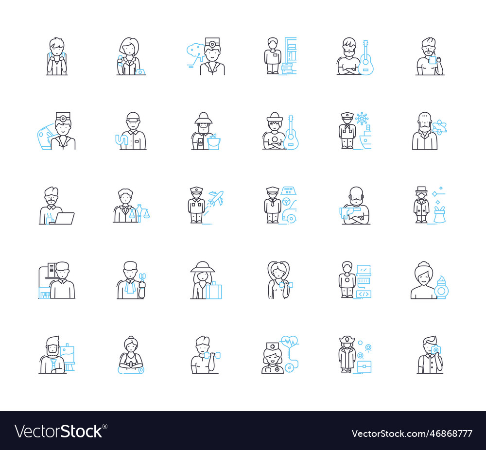 Calling linear icons set dialing ringing Vector Image Calling linear icons set dialing ringing