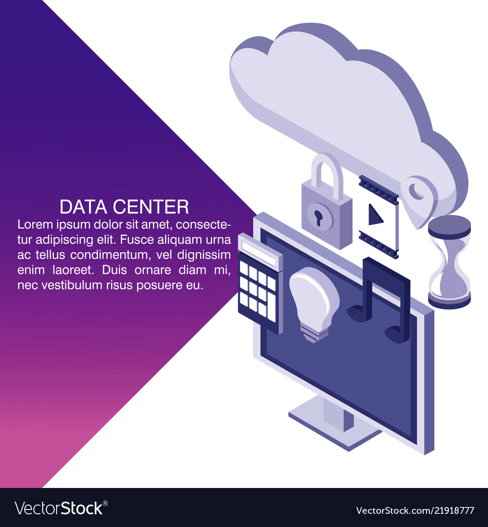 Data center poster with informaton